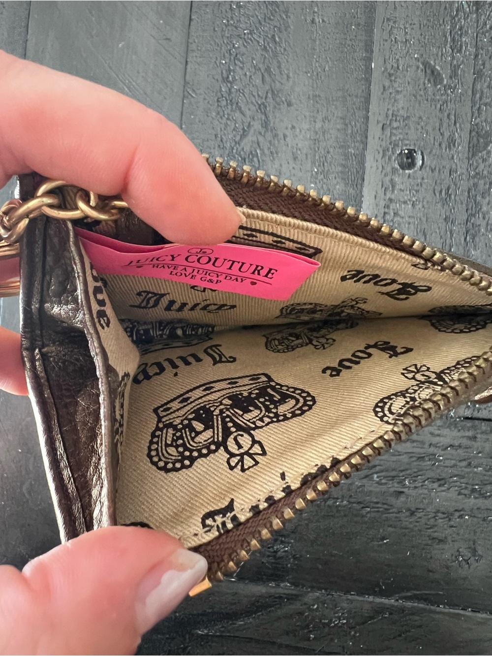 Vintage Juicy Couture Velour Coin Purse Keychain - Picture 3 of 4